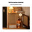 Cloison Mid-Century en rotin naturel avec tablettes de rangement doubles