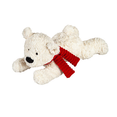 Ours polaire pelucheux 17 "avec écharpe