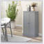 Armoire de rangement pour garde-manger autoportante de 41 pouces avec 12 tablettes de porte, portes doubles, étagères à 5 niveaux et tablettes réglables, gris papier-307500818