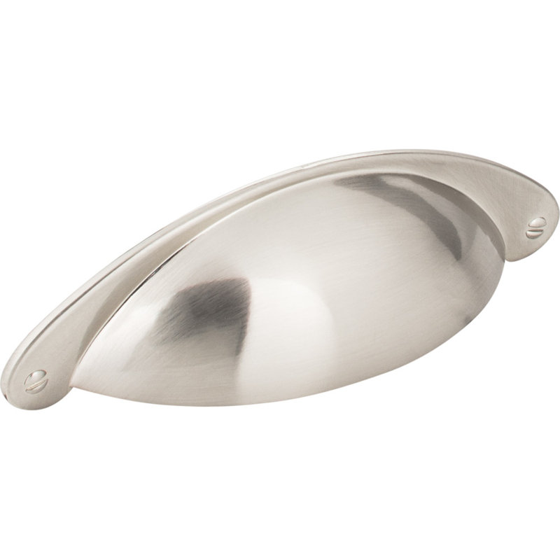 Lyon 3" Center to Center Cup/Bin Pull, Satin Nickel