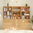 71" H X 70.9" W Bookcase Cabinet With Open Shelves & Drawers (2B+C)