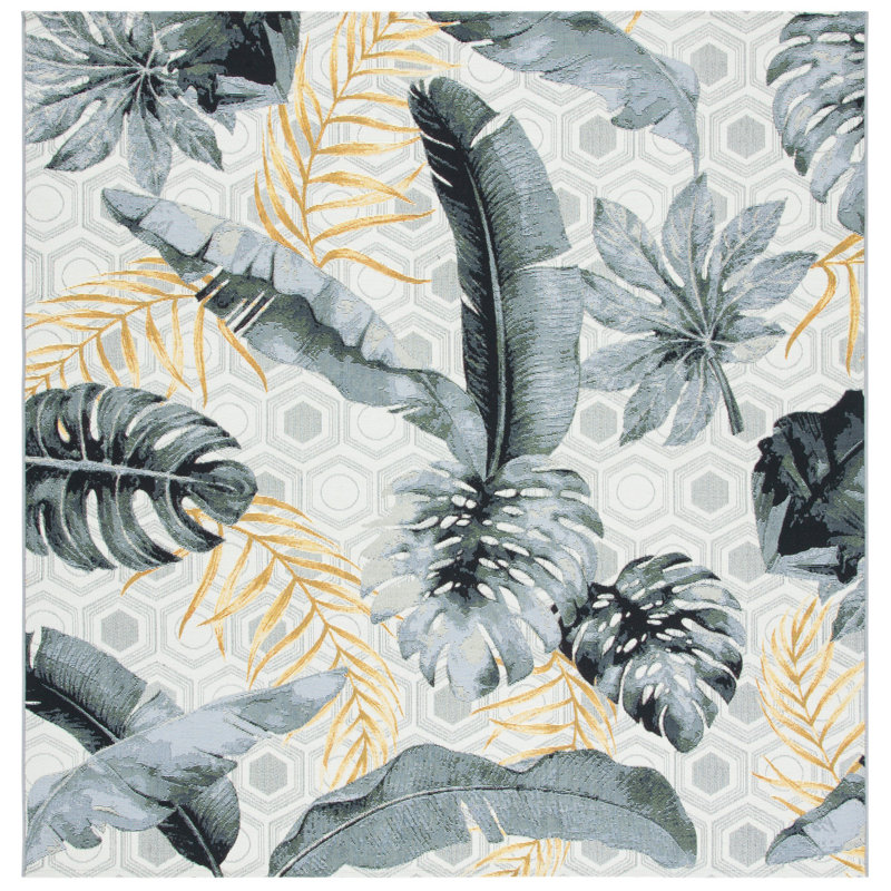 Islip 500 Performance Geometric Indoor/Outdoor Area Rug, Square 6'6"