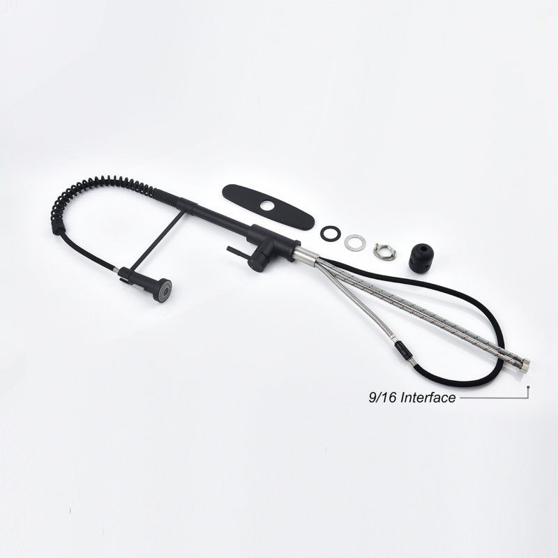 Kitchen Faucet With Pull Out Spraye, Matte Black