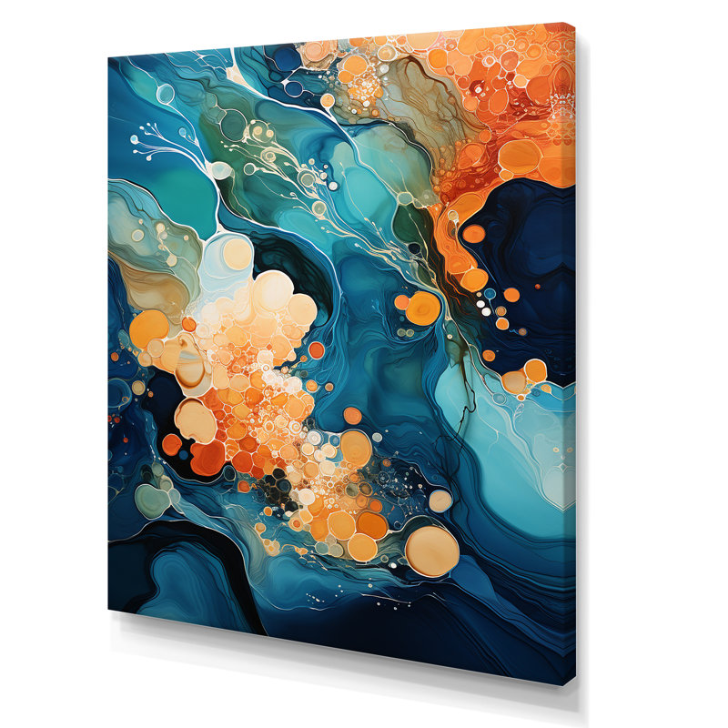 «Whimsical Lakes Rivers Waterscapes I», reproduction d'art mural, Toile tendue, H 40 po x l 30 po