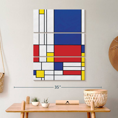 Impression géométrique sur toile géométrique Mondrian II
