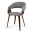 Lowell Bentwood Upholstered Dining Chair with Curved Backrest in Mid-Century Modern Style-959118119