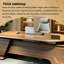 Bureau de direction en bois massif noyer noir clair de style zen clair avec tiroirs de rangement multifonctionnels et classeur combiné-129597173