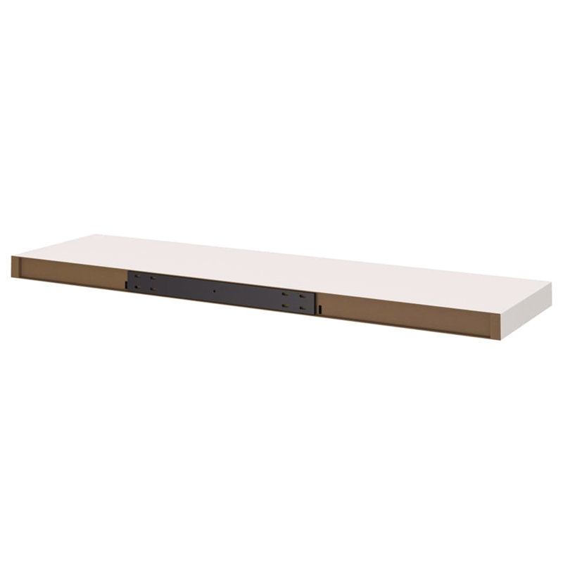 Jaiyah 4 Piece Floating Shelf, White, 3.8 cm H x 90 cm W x 23.5 cm D
