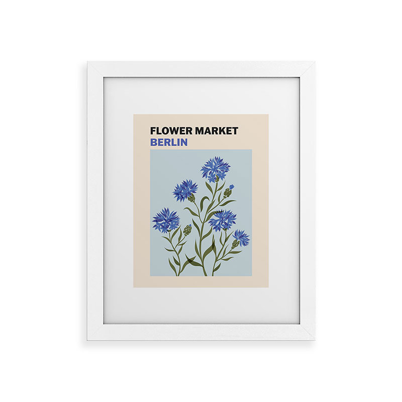 «Flow Line Sunny I», reproduction d'art encadrée, Reproduction encadrée avec passe-partout, H 10 po x l 8 po x P 1,5 po