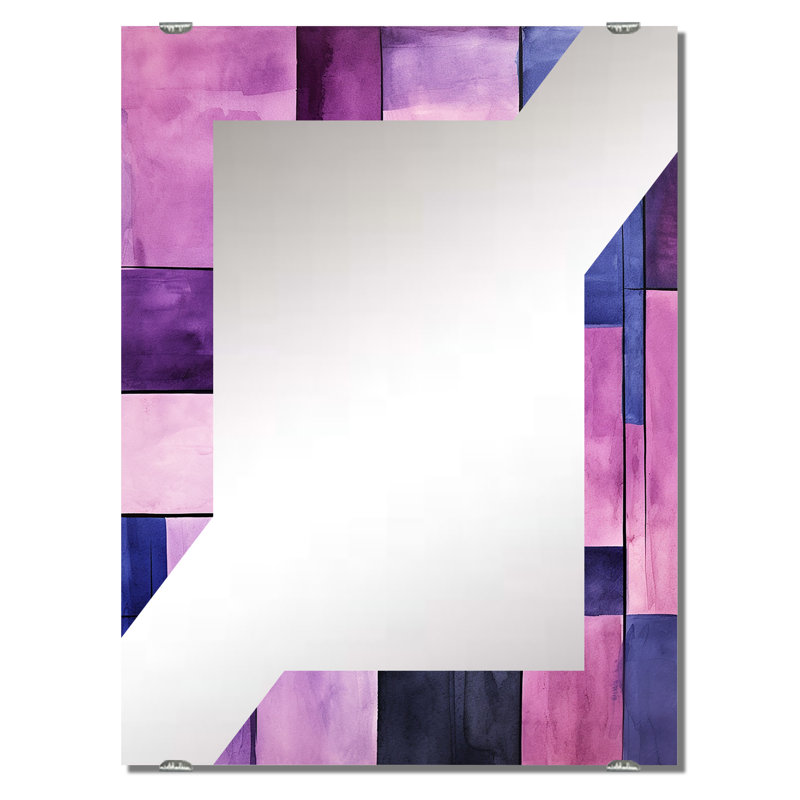 Engelke - Grand miroir mural Tachisme MIR136244, 32 po x 24 po