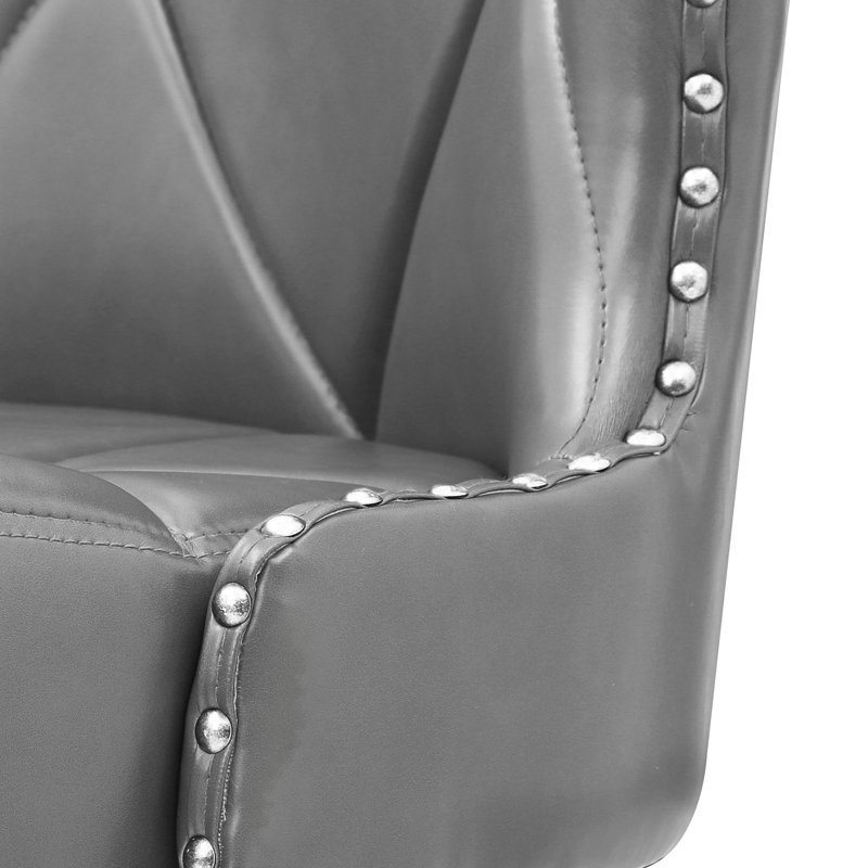 Tabouret de comptoir pivotant 26 po Arabele, Gris foncé, 2, Marron foncé