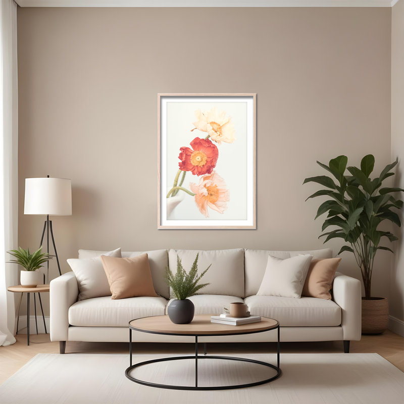 Nature Inspired Poppies by  - Picture Frame Photograph on Paper, 36" H x 24" W 