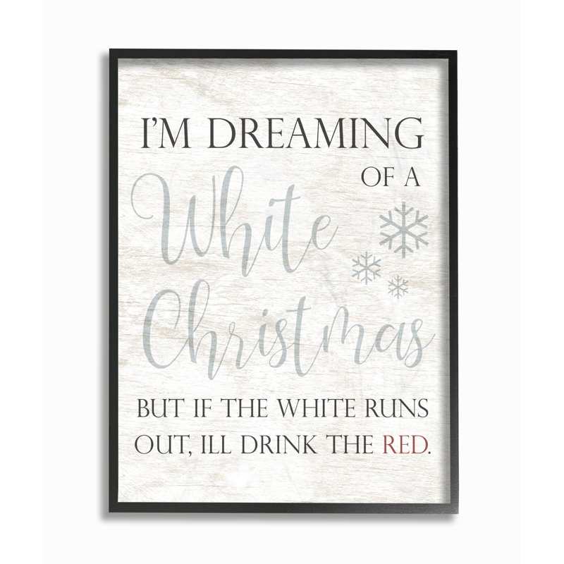 « christmas christmas drink, typographie à motif amusant », impression, H 20 po x l 16 po x P 1,5 po
