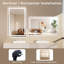Miroir de salle de bain ultra lumineux à DEL à l'avant et à l'arrière avec miroir mural, verre trempé, 3 couleurs, intensité variable et antibuée, avec garantie UL, RoHS, ETL et 3 ans-1371871197-1371871168
