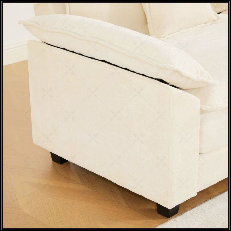 Canapé simple Cloud, canapé modulaire moderne, coussin double couche confortable, tissu chenille respirant, idéal pour le salon et l’appartement.