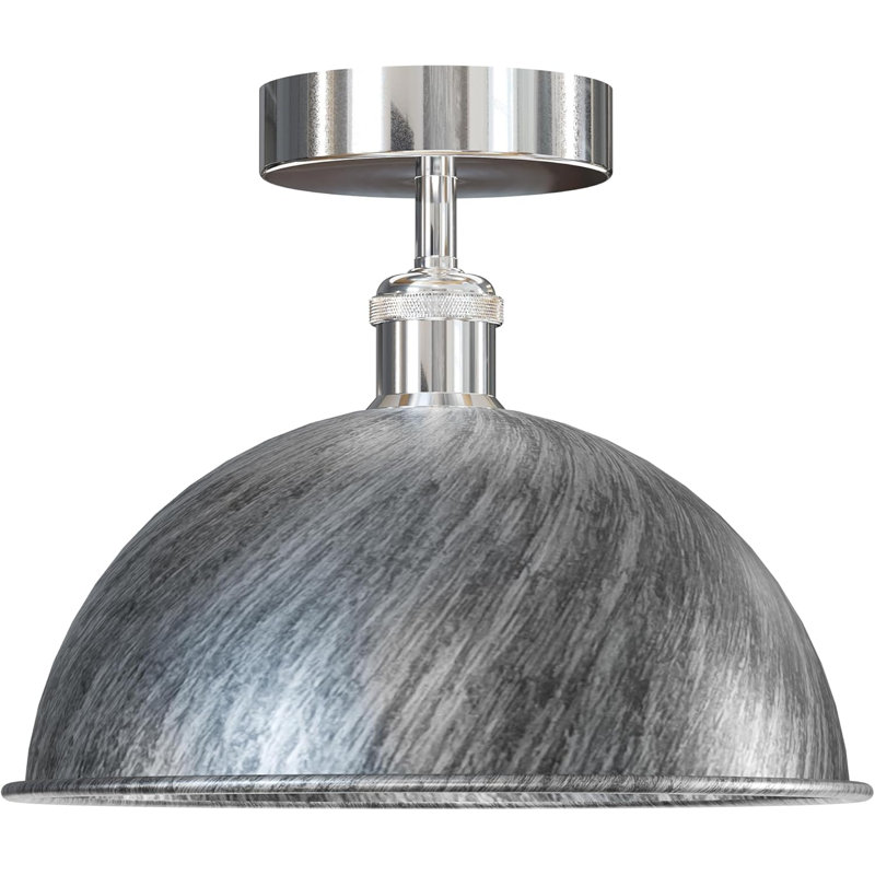 Semi Flush Mount, Brushed Silver