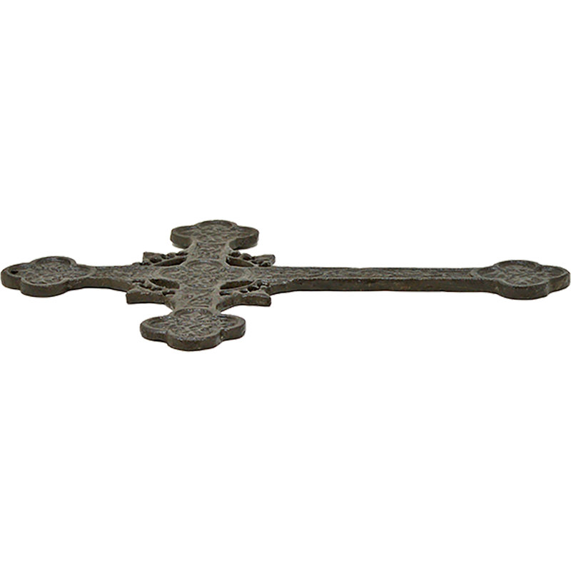 Croix en fonte avec support en forme d'étoile à huit pointes