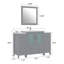 Meuble-lavabo simple 54 po avec plateau et miroir-107174066