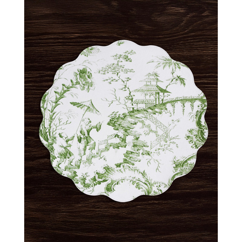 Napperons Vida, Green/White