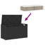  Banc de rangement extérieur PE rotin noir, acier thermolaqué 39,4 po-308196375-308196369