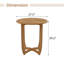 Table basse d'extérieur ronde en acacia