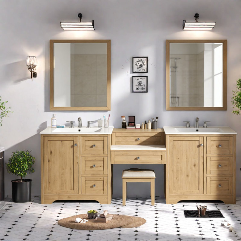 Meuble-lavabo double 84 po Modern