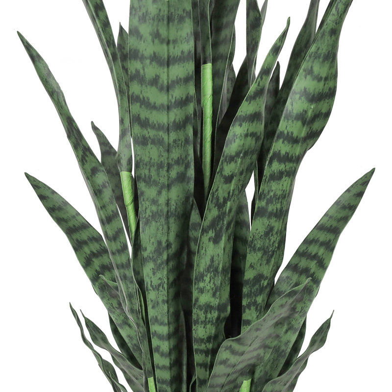 Artificial Sansevieria Snake Plant in Pot, Green