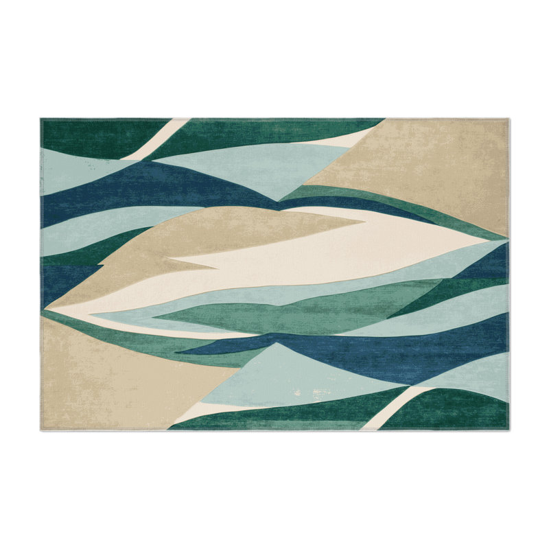 Sunlit Reflections Indoor And Outdoor Area Rug, Rectangle 1'6" x 2'6"