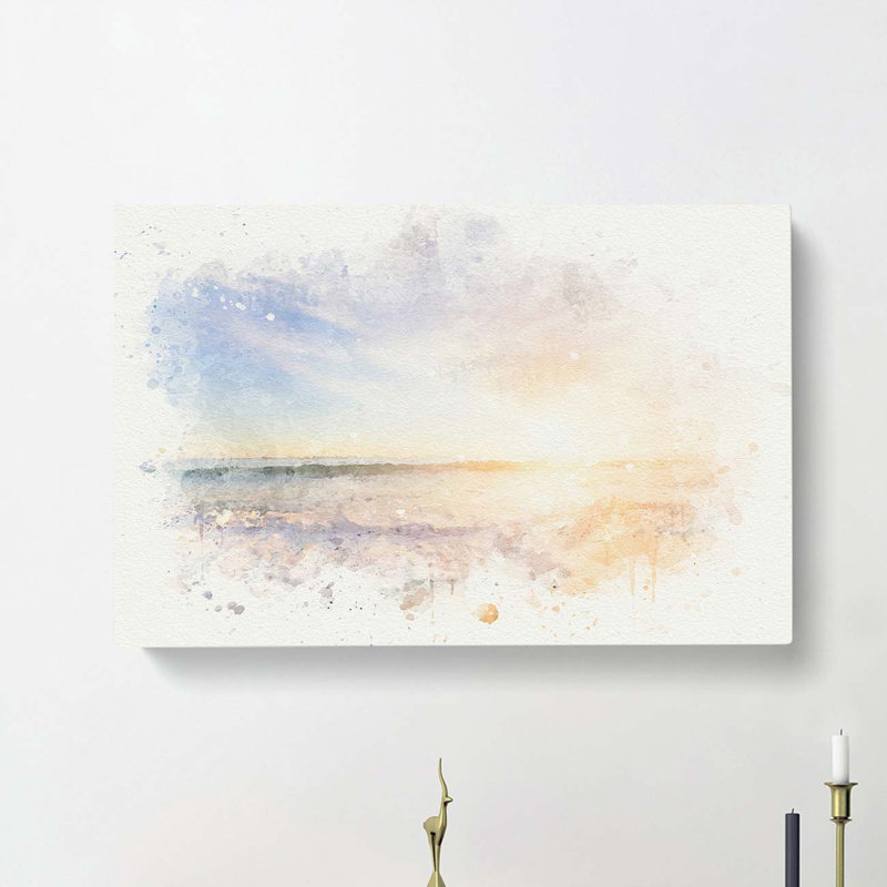 San Diego Beach In Abstract - Wrapped Canvas, 50cm H x 76cm W x 3cm D