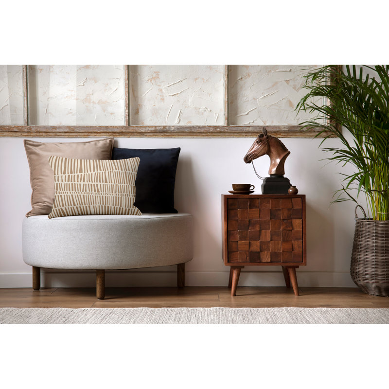Ikom Polyester/Polyester Blend Lumbar Rectangular Indoor/Outdoor Pillow Cover & Insert, Beige, 18"H x 25"W