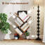 HOMCOM Tree Bookshelf Industrial Bookcase Steel Frame-94521721-78942925