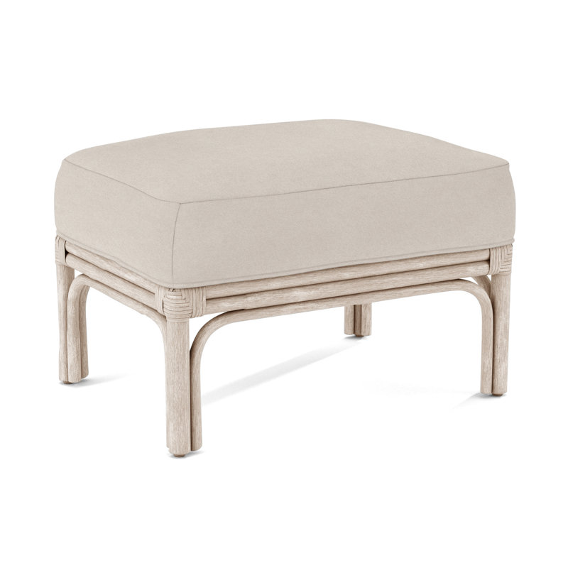 Boca Ottoman, Brown Geometric, 0456-33, Bisque
