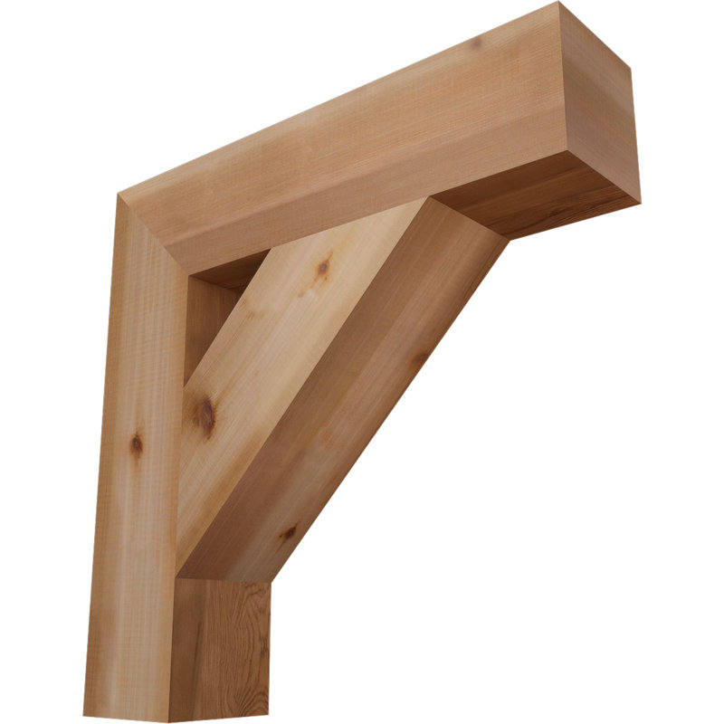 Support de bloc traditionnel, Cèdre rouge de l'Ouest (lisse), H 26 po x l 5,5 po x P 26 po