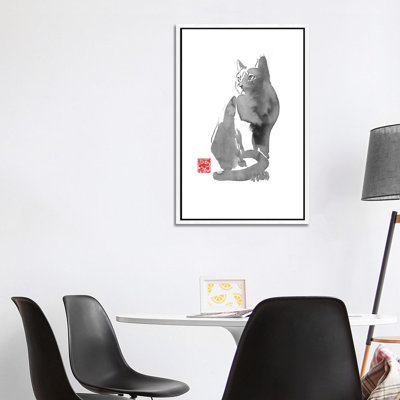 Grey Cat 1 Piece Painting on Canvas