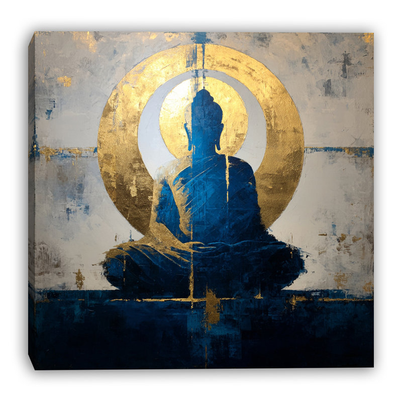 Art mural méditatif sur toile tendue, H 20 po x l 20 po x P 1,5 po