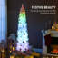 Arbre de Noël 6 pi avec DEL synchronisées bricolage, arbre de Noël, blanc