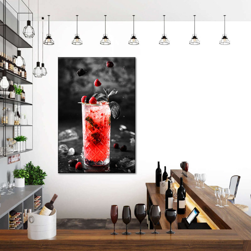 Pop Pop Berry Cocktail, H 48 po x l 32 po x P 1,25 po