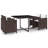 Leacross Square 4 - Person Dining Set with Cushions-770387846-770387840