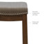 Tabouret de comptoir et de bar en bois massif sans dossier avec siège rembourré Bartonville-866721043-844602782
