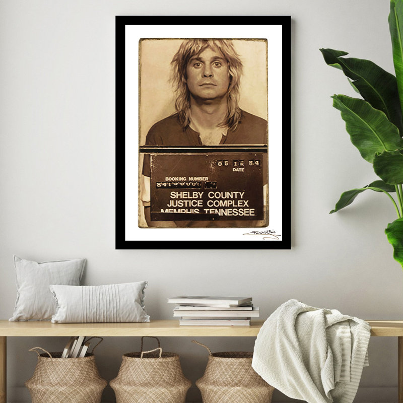 " Ozzy Osbourne 1984 Mugshot - 14x18 Framed Print "