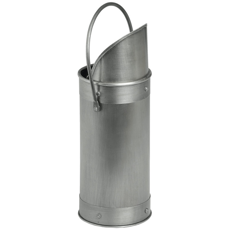 Emiliya Wood Log Carrier, Silver