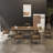 Brown Rectangular Solid Wood Dining Table-134075884