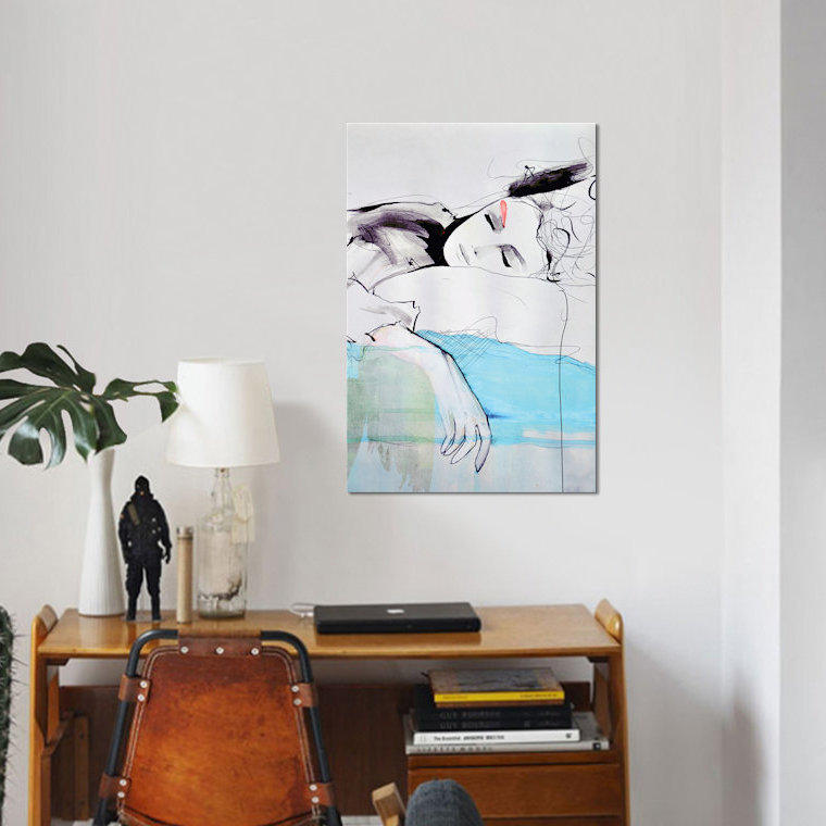 « maddelina », reproduction sur toile, H 26 po x l 18 po x P 1,5 po, Pas de tapis, Toile tendue