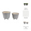 Sagebrook Home Unique Footed Planters, Ivory, 2-Pieces-1780321512