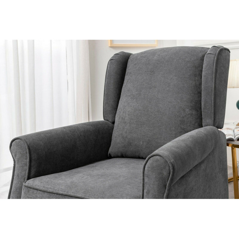 Phyllis Manual Recliner, Grey Linen