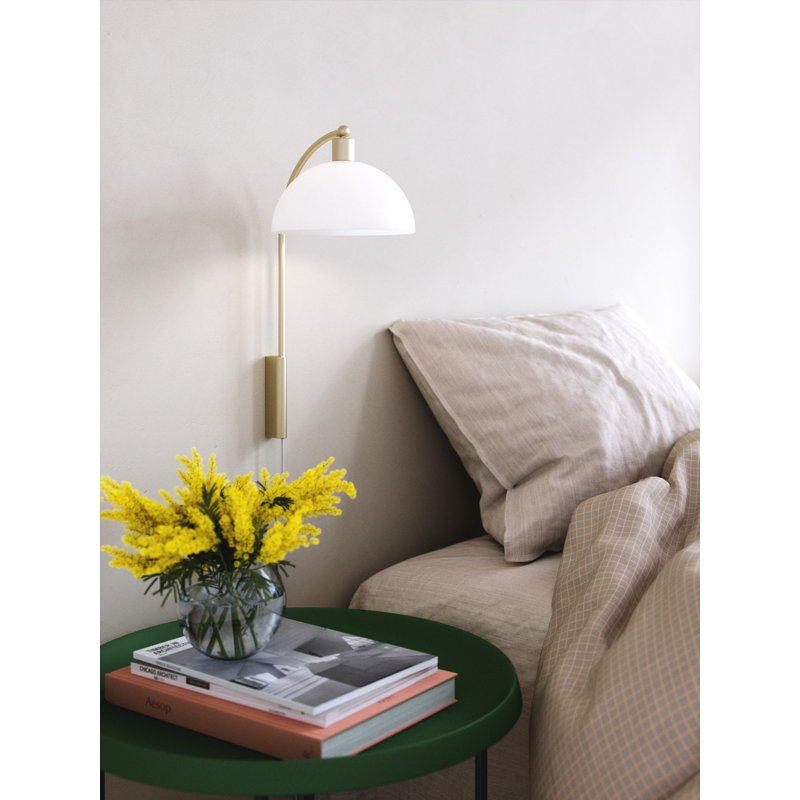 Ellen 20 Wall light Brass, Brass, White