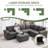 30" Wide Chenille Upholstered Storage Ottoman For Modular Sectional Sofa-287209559