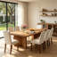 Ensemble de salle à manger rectangulaire de style campagnard 7 pièces en bois massif avec 6 chaises de salle à manger rembourrées et recouvertes de tissu-446816131-446816143