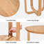 Table de bout ronde en bois massif Ealyn avec pieds croisés-421419421