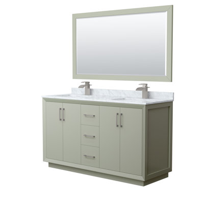 Ensemble de meuble-lavabo double 60 po avec miroir Stara